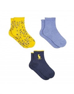 Носки детские 3 пары синий голубой желтый Для mothercare