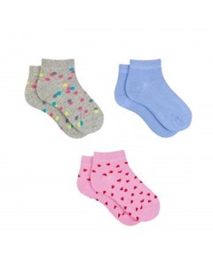 Носки детские 3 пары серый голубой розовый Для mothercare
