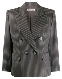 Двубортный пиджак 1980 х годов в тонкую полоску Yves saint laurent pre-owned