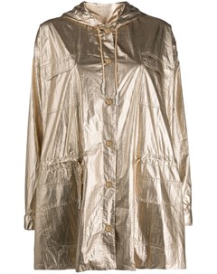 Пальто с капюшоном и эффектом металлик Mes demoiselles