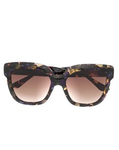 Массивные солнцезащитные очки черепаховой расцветки Emmanuelle khanh