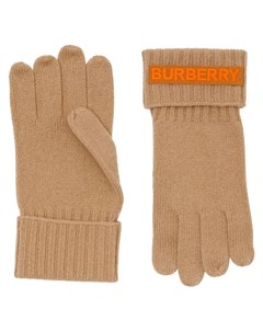 Кашемировые перчатки с логотипом Burberry
