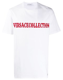 Футболка с фактурным логотипом Versace collection