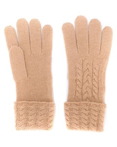 Кашемировые перчатки фактурной вязки N.peal