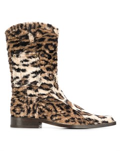 Ковбойские ботинки с леопардовым принтом Martine rose