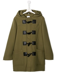 Пальто с капюшоном и застежкой тогл Burberry kids