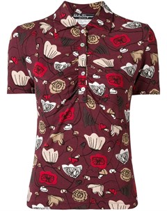 Рубашка поло с цветочным принтом 1970 х годов Salvatore ferragamo pre-owned