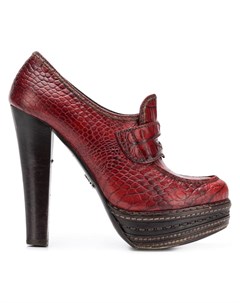Туфли с эффектом крокодиловой кожи Prada pre-owned