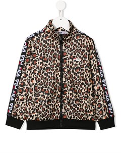 Куртка с леопардовым принтом и логотипом Fila kids