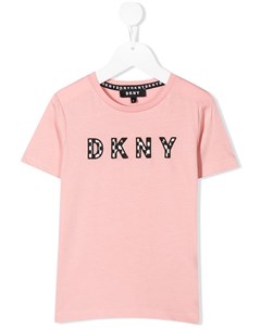 Футболка с логотипом в шахматную клетку Dkny kids