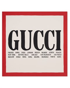 Платок с принтом Cities Gucci