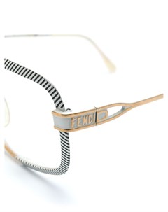 Очки с принтом в полоску на оправе Fendi pre-owned