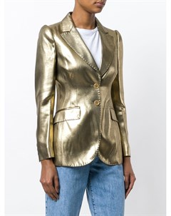 Приталенный пиджак с эффектом металлик Moschino pre-owned