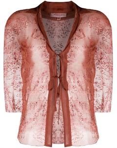 Прозрачная блузка 1990 х годов со шнуровкой Romeo gigli pre-owned