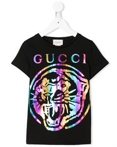 Рубашка с блестящим принтом Gucci kids