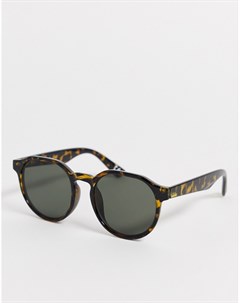 Круглые солнцезащитные очки в стиле 70 х с черепаховой оправой Asos design