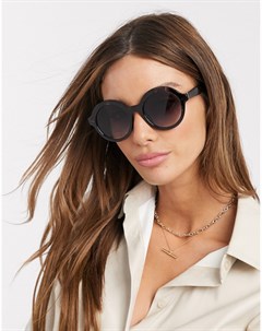 Солнцезащитные очки в круглой черепаховой оправе Vero moda
