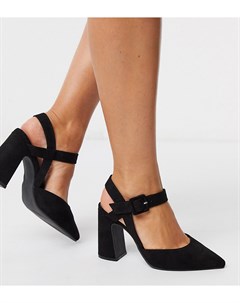 Черные туфли на каблуке для широкой стопы Simply Be Simply be wide fit