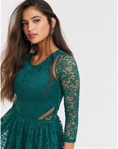 Зеленое кружевное платье Abercrombie & fitch