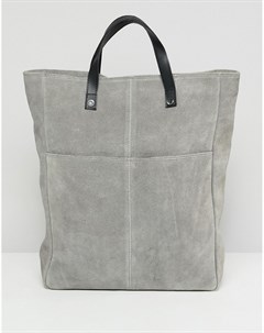 Большой замшевый рюкзак с карманом Asos design