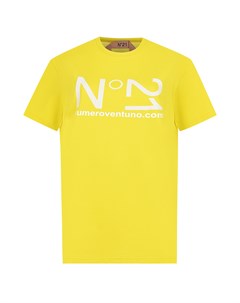 Желтая футболка с лого No21