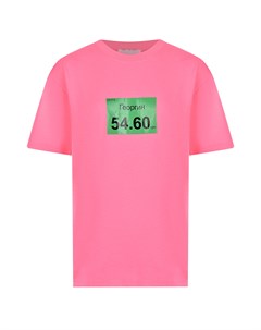 Розовая футболка с принтом георгин Natasha zinko