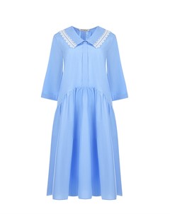 Голубое платье с кружевной отделкой Vivetta