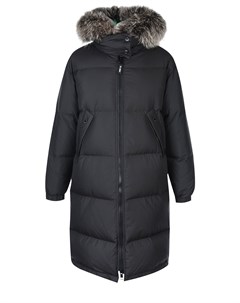 Черное пальто в комплекте с курткой Yves salomon