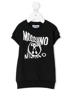 Топ с короткими рукавами и логотипом Moschino kids