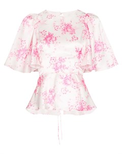 Блузка с цветочным принтом и оборками Les reveries
