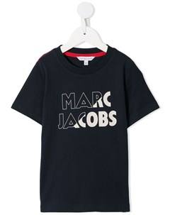 Двухцветная футболка с логотипом Little marc jacobs