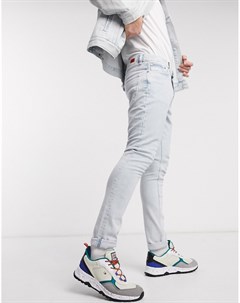 Выбеленные узкие джинсы цвета индиго x Lewis Hamilton Tommy hilfiger