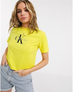 Желтая футболка с логотипом Calvin Klein jeans Calvin klein jeans