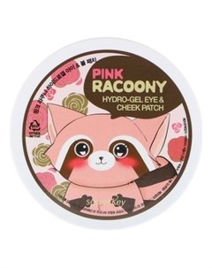 Патчи Pink Racoony Hydro Gel Eye Cheek Patch Гидрогелевые для Глаз и Щек 60 шт Secret key
