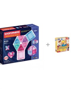 Конструктор Магнитный Window Inspire 30 элементов и Chicco Настольная игра Toy Playroom Magformers
