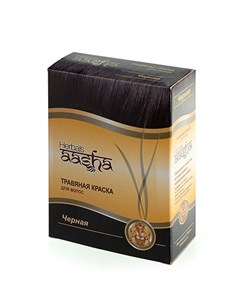 Травяная краска для волос черная 6х10 г Aasha herbals
