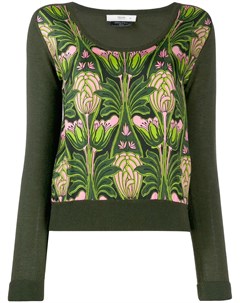 Трикотажная блузка 1990 х годов с цветочным принтом Prada pre-owned