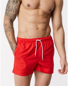 Красные короткие шорты для плавания Asos design