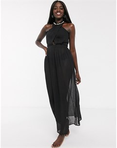 Эксклюзивное черное пляжное платье Glamorous