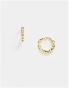 Золотистые серьги кольца Designb london