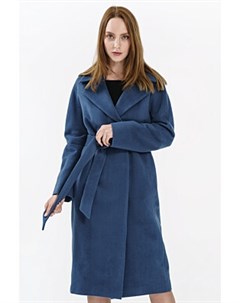 Синее пальто с поясом La reine blanche
