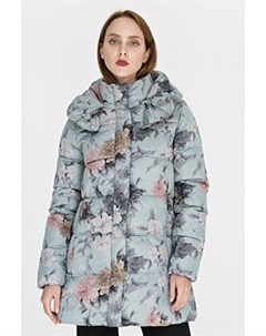 Утепленная куртка с цветочным принтом La reine blanche