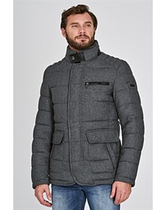 Утепленная куртка с отделкой экокожей Al franco