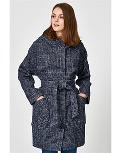 Полушерстяное пальто с капюшоном Electrastyle