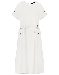 Белое платье с короткими рукавами La reine blanche
