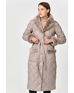 Пуховое пальто с отделкой мехом кролика Acasta
