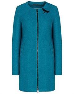 Синее полушерстяное пальто Elema
