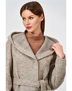 Шерстяное пальто с капюшоном Elema