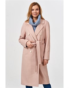 Двубортное пальто с поясом Pompa