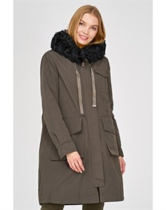 Утепленное пальто с отделкой мехом каракуля Acasta